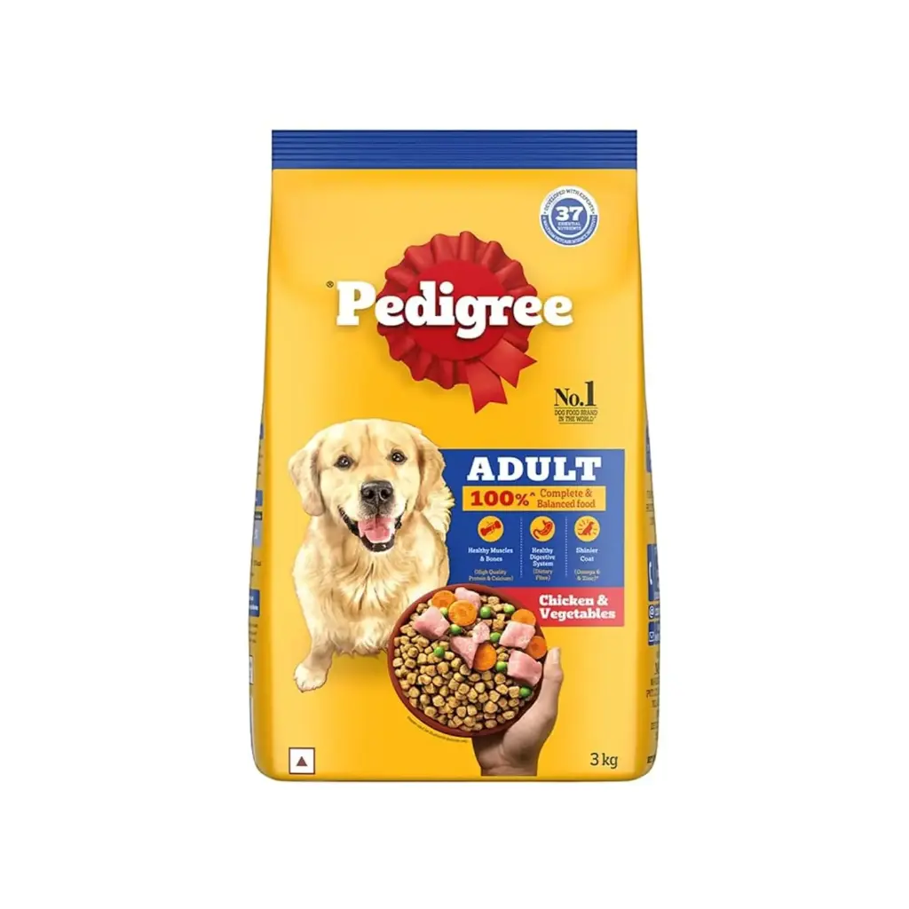 Pedigree Adult Dry Dog Food, Chicken & Vegetables, 3 kg